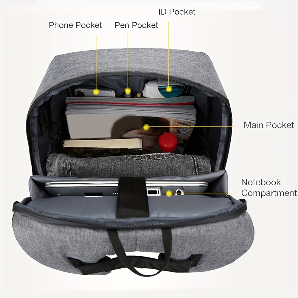 Men’s Anti-Theft Laptop Backpack – Large Capacity Travel & Business Bag