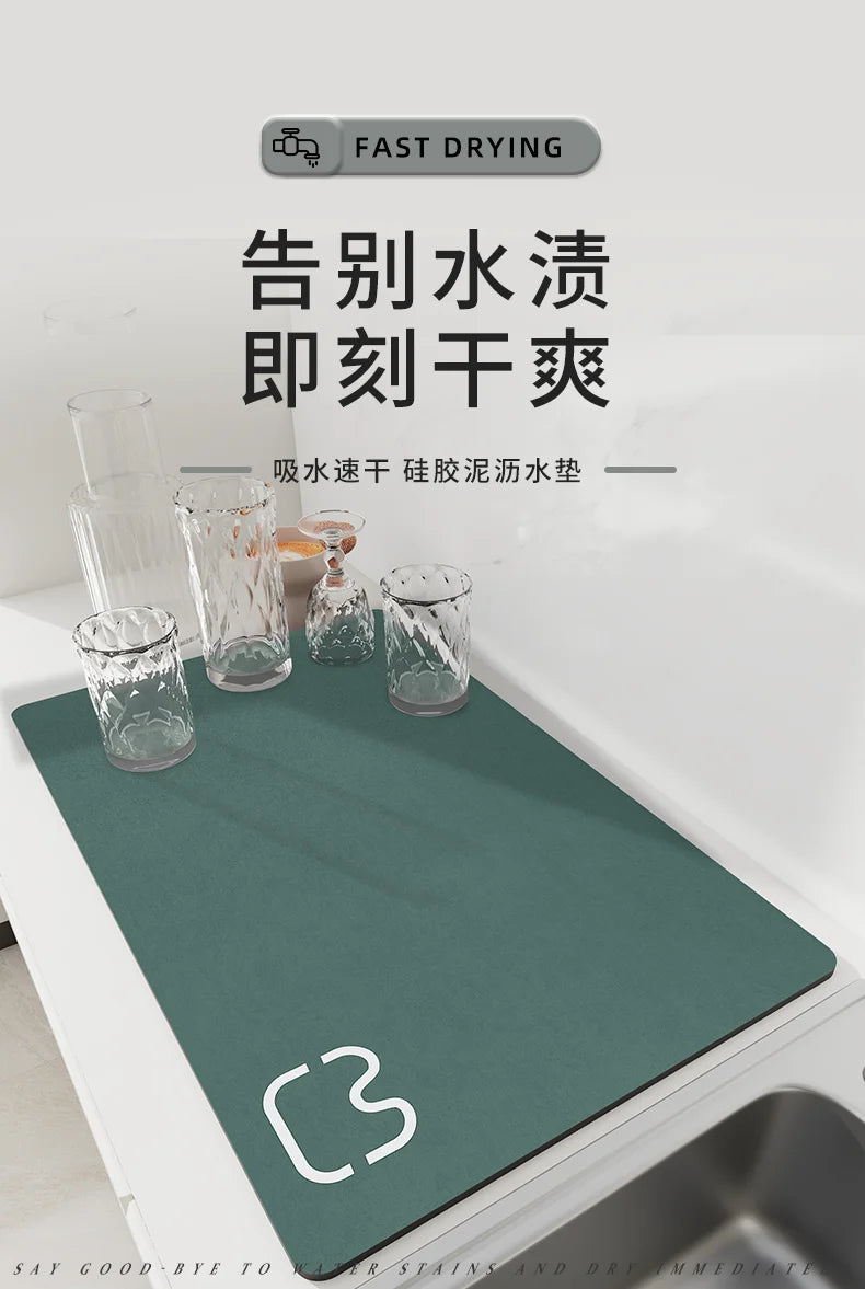 Kitchen Dish Drying Mat