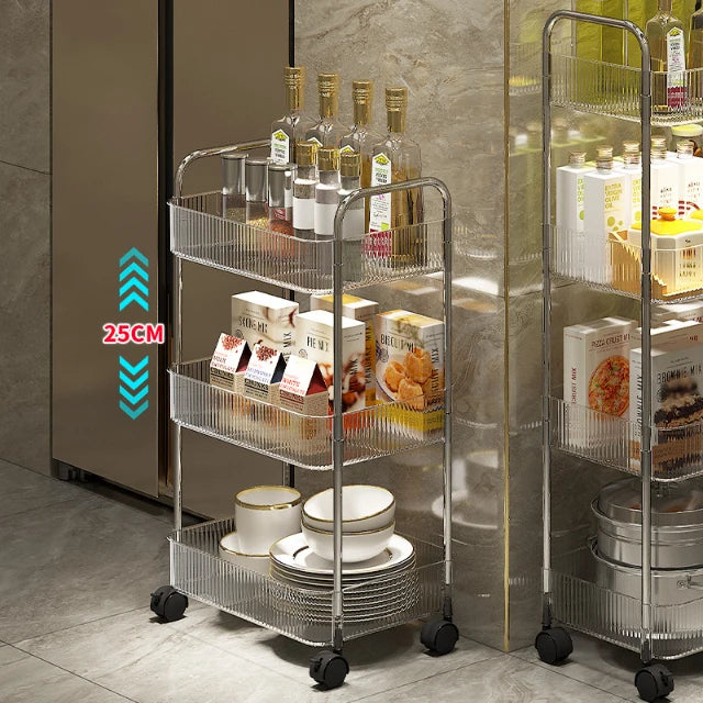 3/4 Layer Rolling Storage Trolley