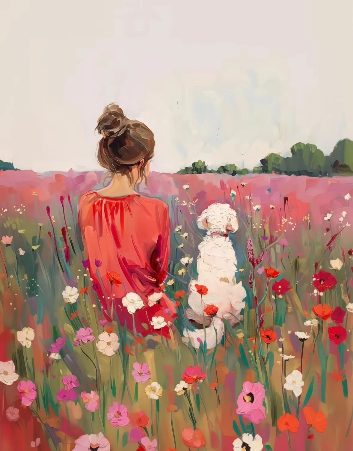 Girls & Pets Canvas Wall Art