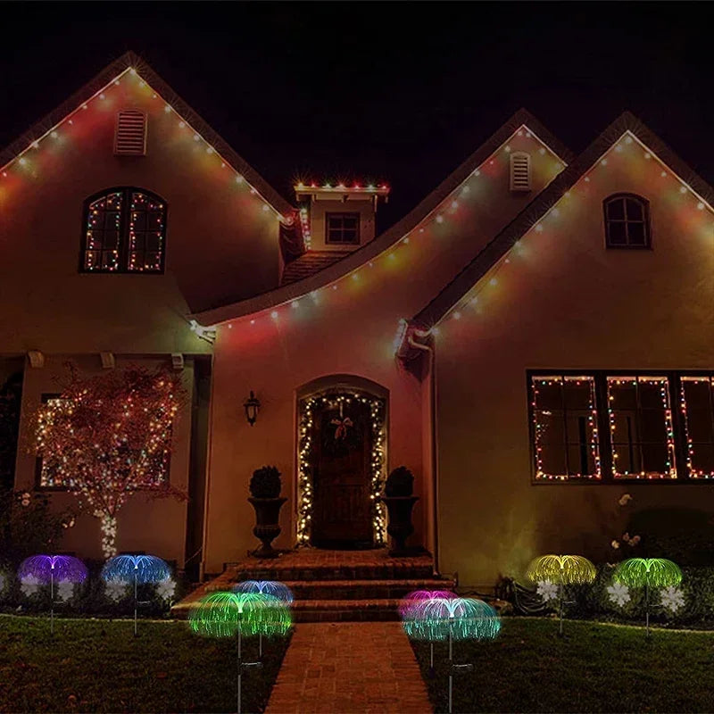 Solar Fiber Optic Jellyfish Garden Lights