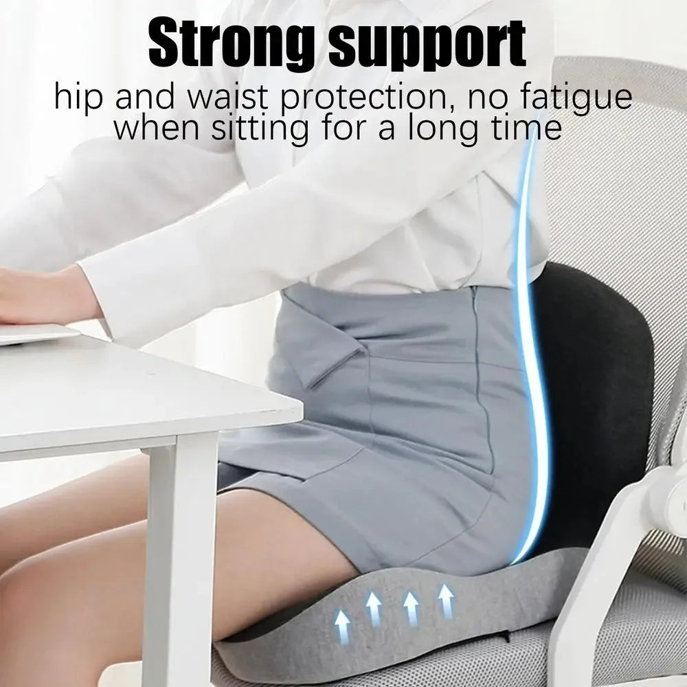 Memory Foam Backrest Cushion – Non-Slip Car Seat Support for Drivers
