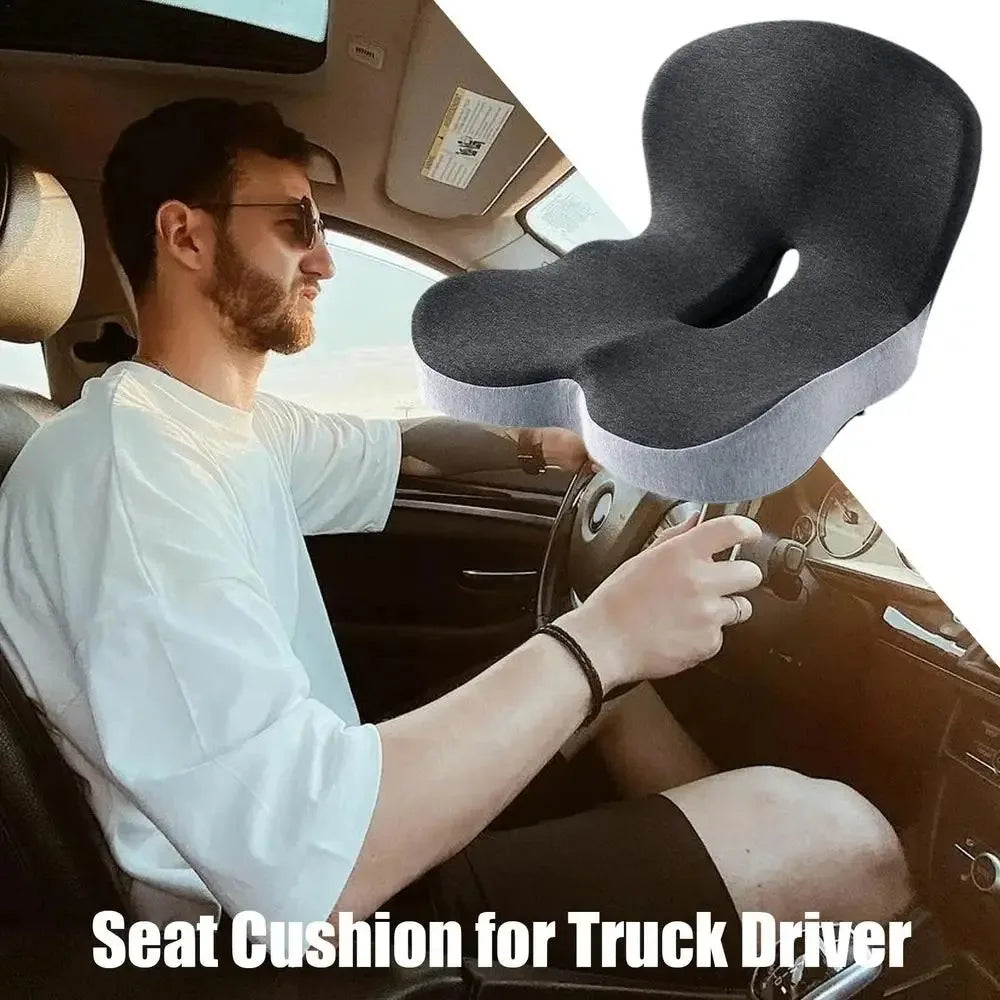 Memory Foam Backrest Cushion – Non-Slip Car Seat Support for Drivers