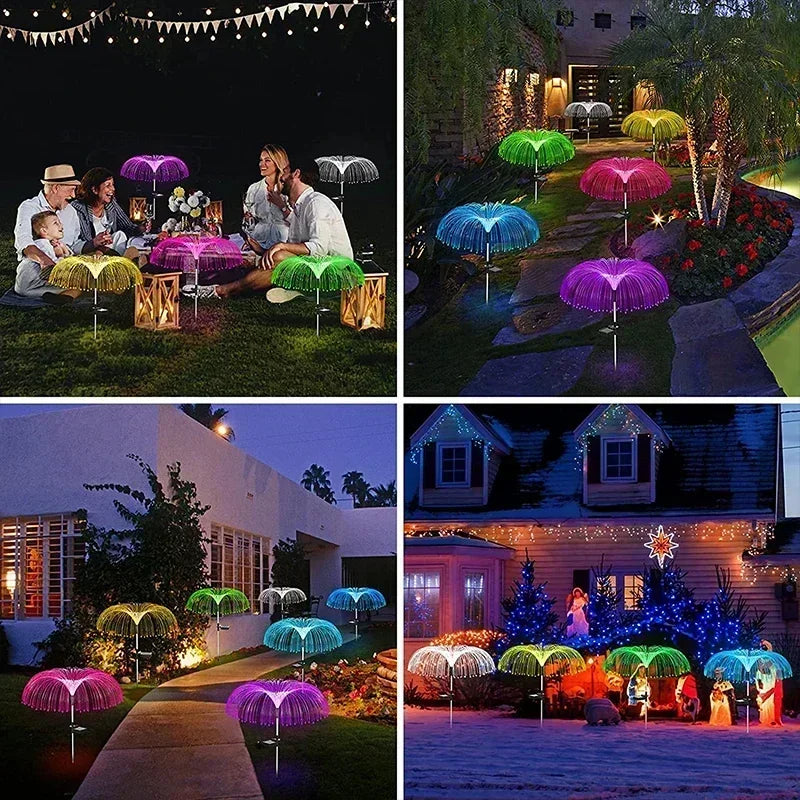 Solar Fiber Optic Jellyfish Garden Lights
