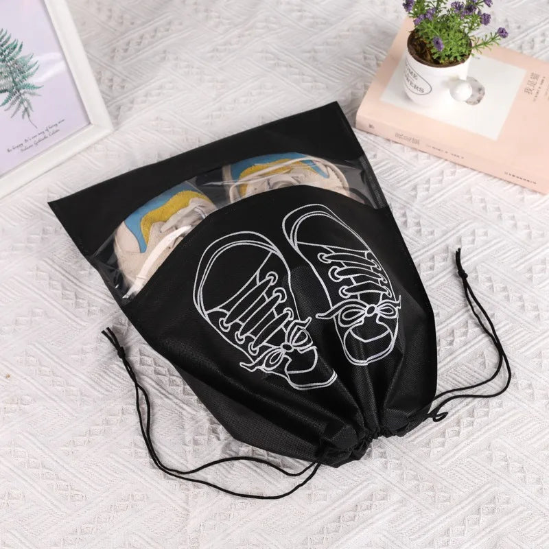 Shoes Storage Bags – Waterproof Non-Woven Closet & Travel Organizer