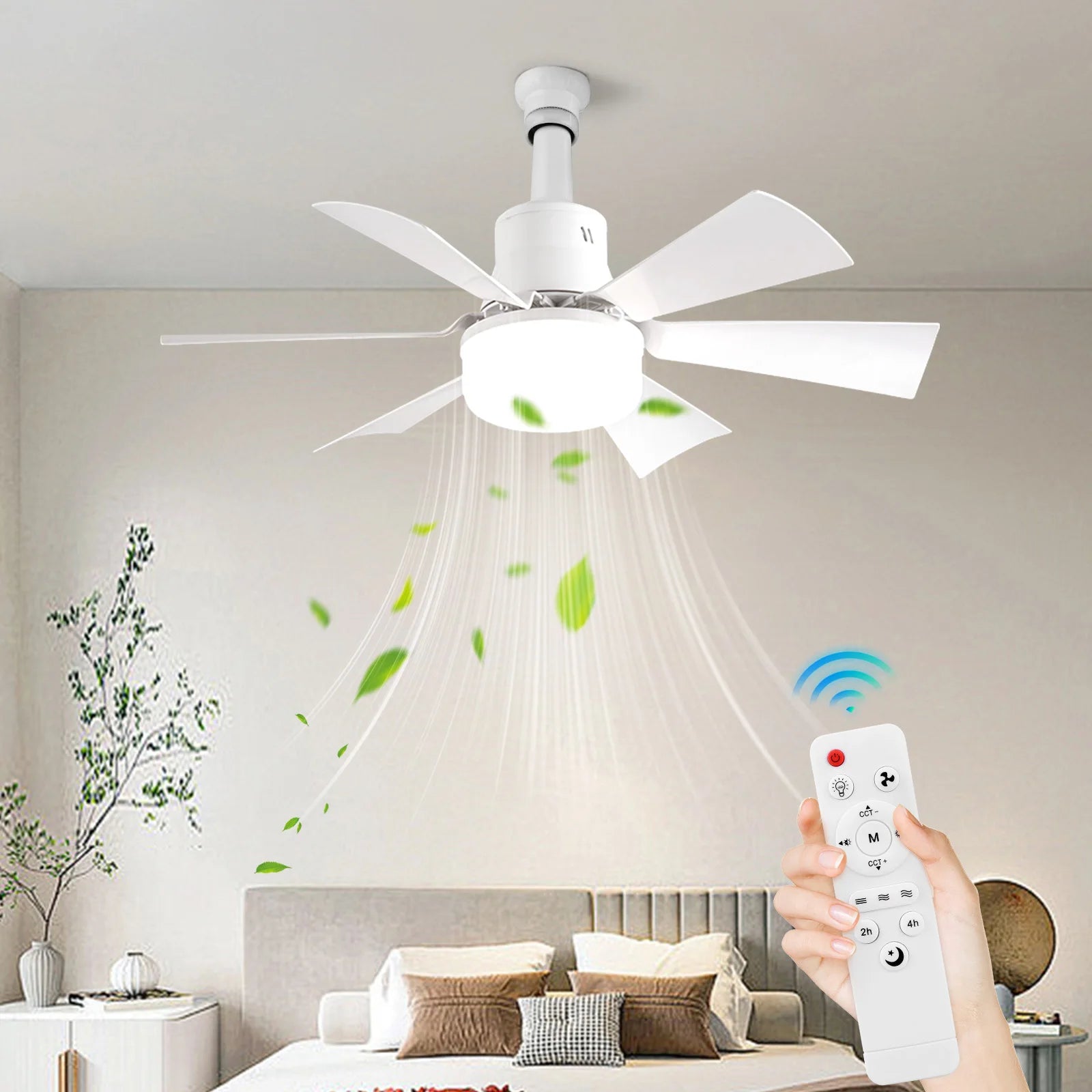Screw-in Ceiling Fan with Light