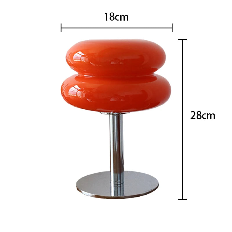 Macaron Glass Table Lamp – Trichromatic Dimming Night Light