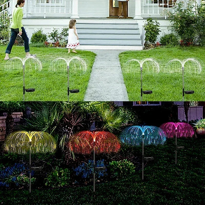 Solar Fiber Optic Jellyfish Garden Lights