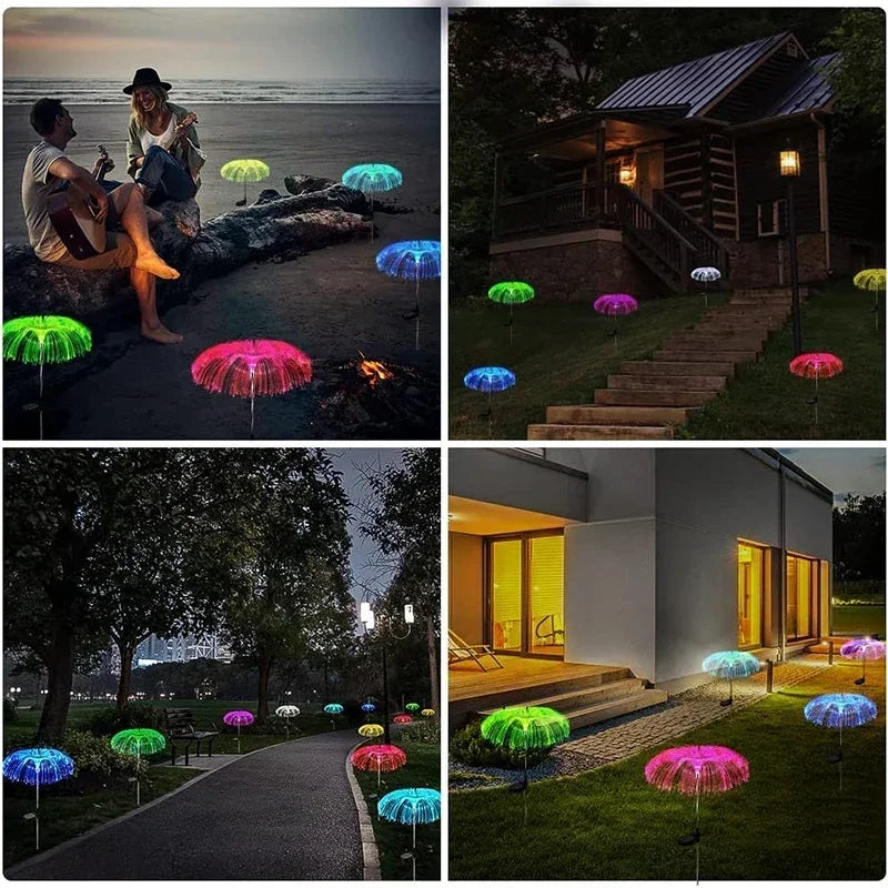 Solar Fiber Optic Jellyfish Garden Lights