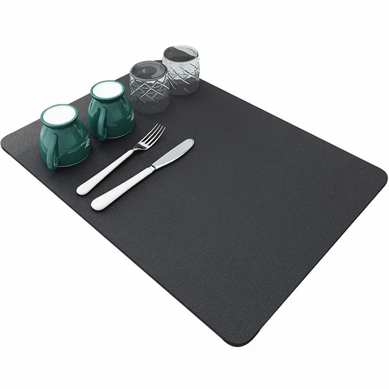 Large Super Absorbent Kitchen Mat – Quick Dry Dish & Faucet Draining Pad