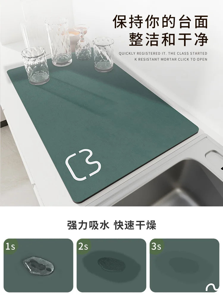 Kitchen Dish Drying Mat