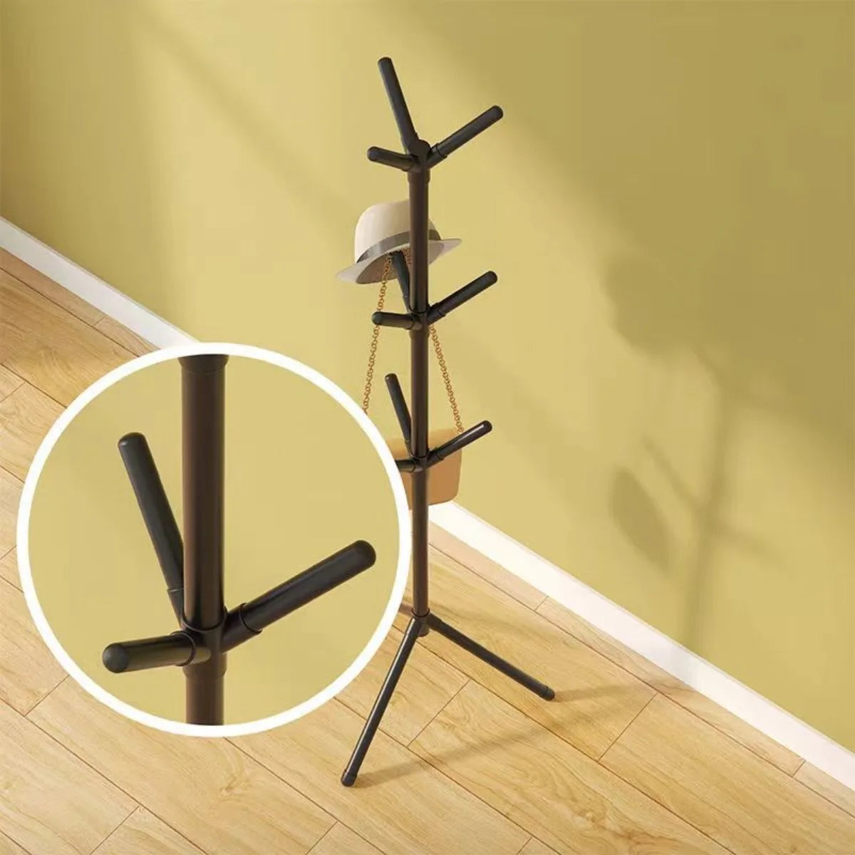 Vertical Tree-Branch Clothes & Hats Rack