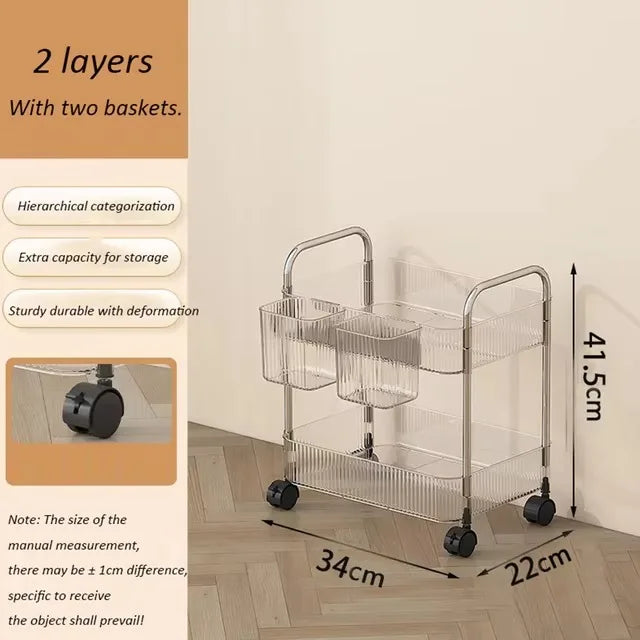 3/4 Layer Rolling Storage Trolley