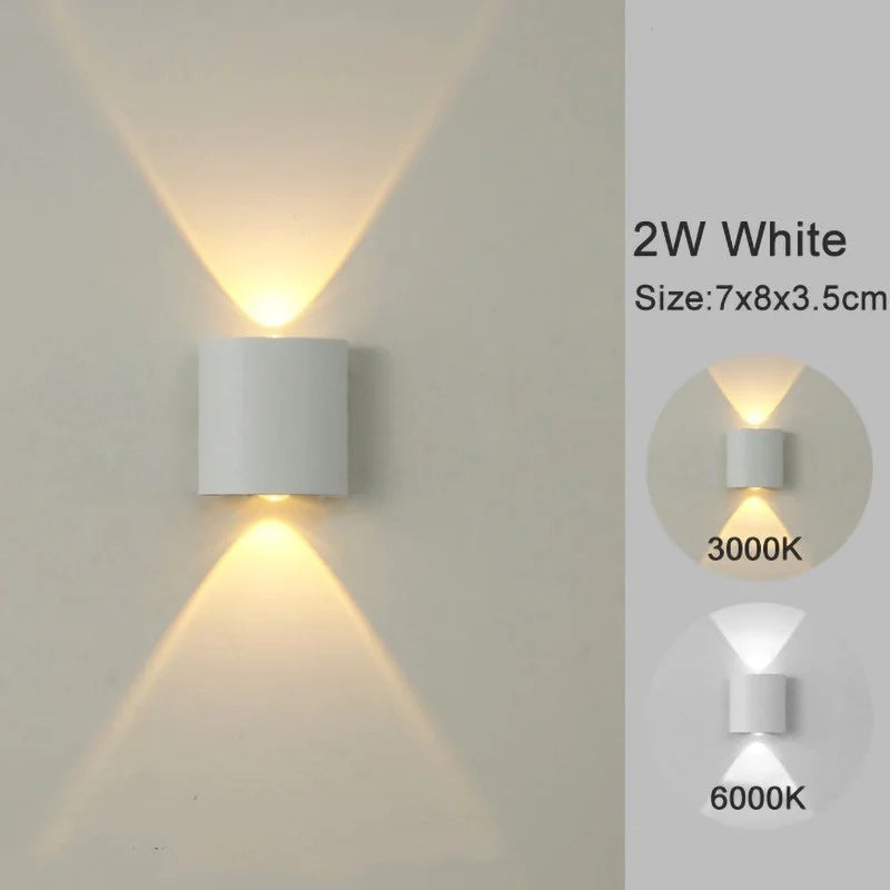LED Wall Sconce – Modern Indoor & Outdoor Up/Down Wall Mount Light for Living Room