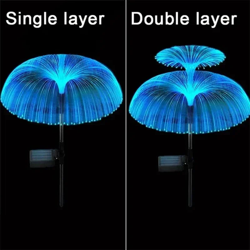 Solar Fiber Optic Jellyfish Garden Lights