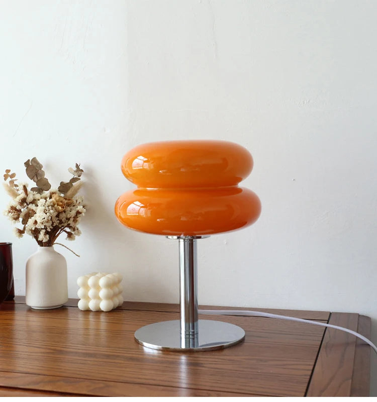 Macaron Glass Table Lamp – Trichromatic Dimming Night Light