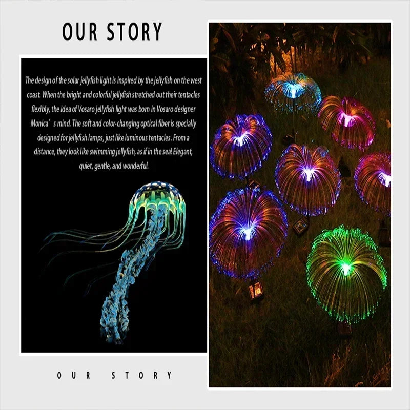Solar Fiber Optic Jellyfish Garden Lights