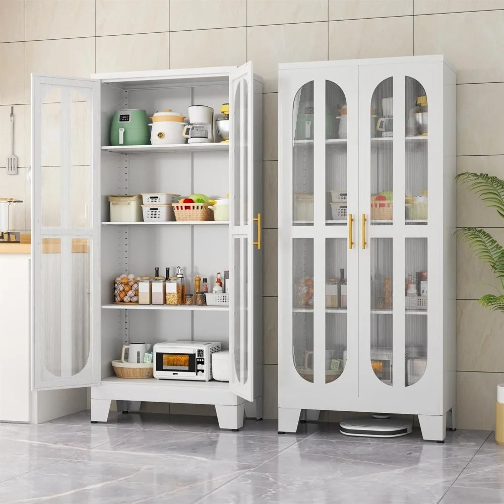 Metal Kitchen Pantry Storage Cabinet