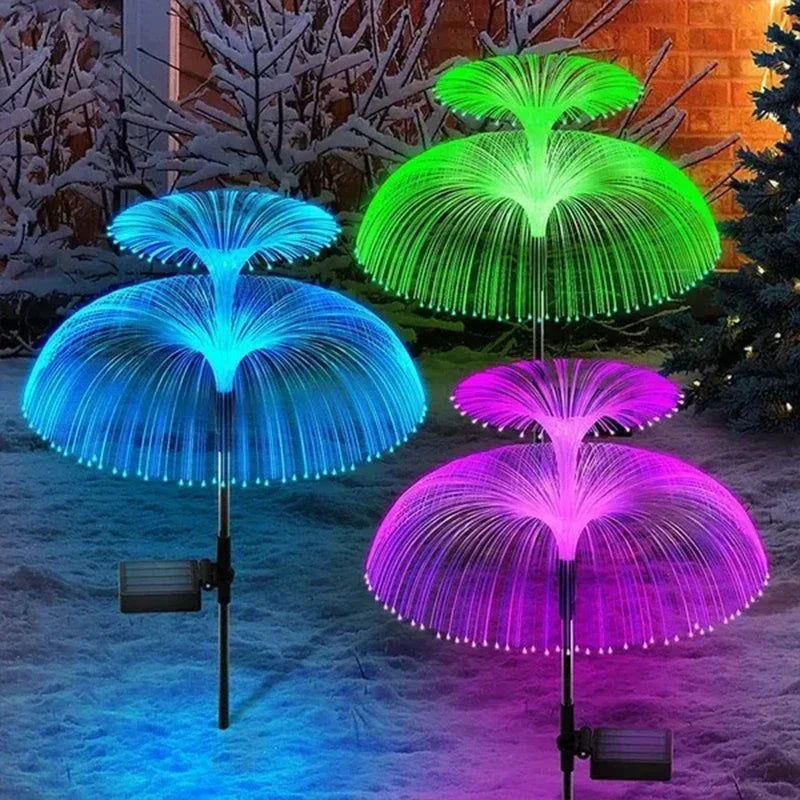 Solar Fiber Optic Jellyfish Garden Lights