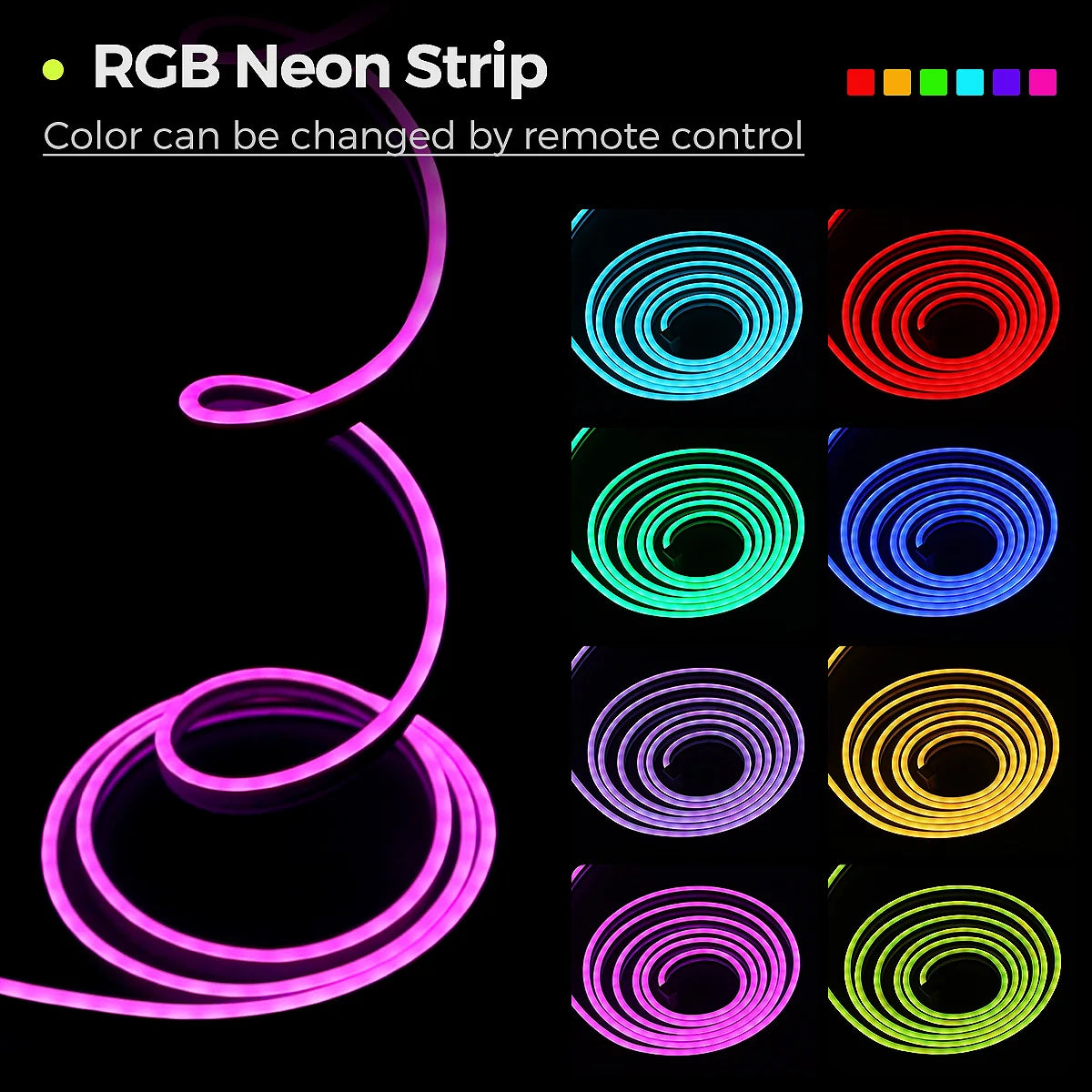 EU Plug LED Neon Strip Light