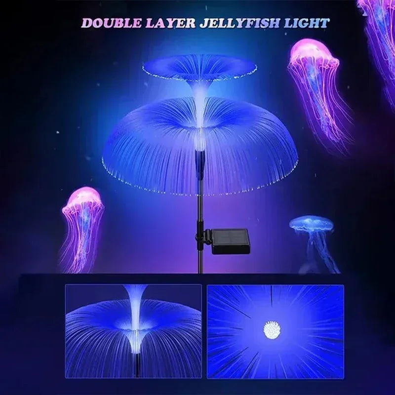 Solar Fiber Optic Jellyfish Garden Lights