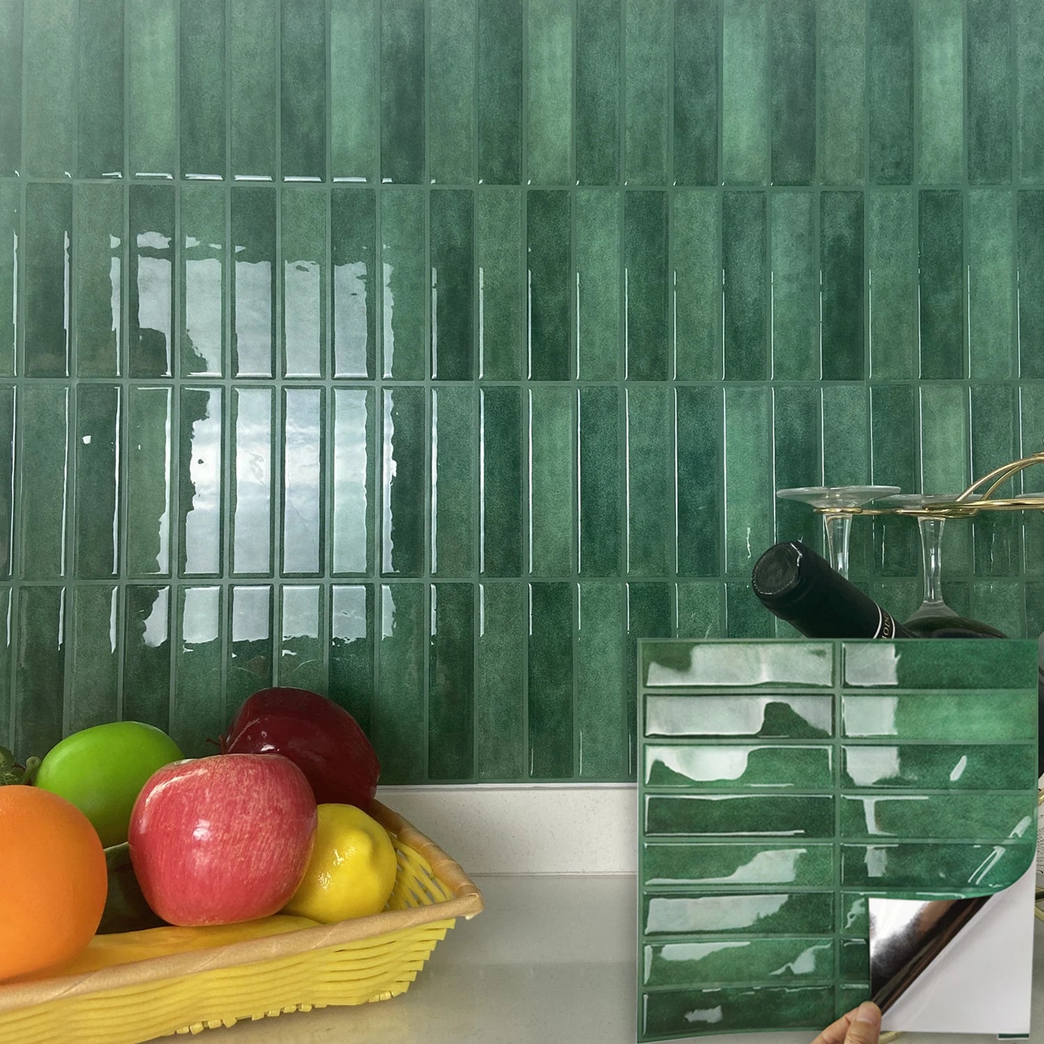 10 PCS Waterproof & Anti-Oil Peel-and-Stick Wall Tiles
