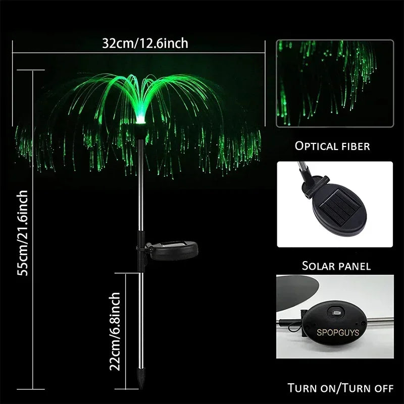 Solar Fiber Optic Jellyfish Garden Lights