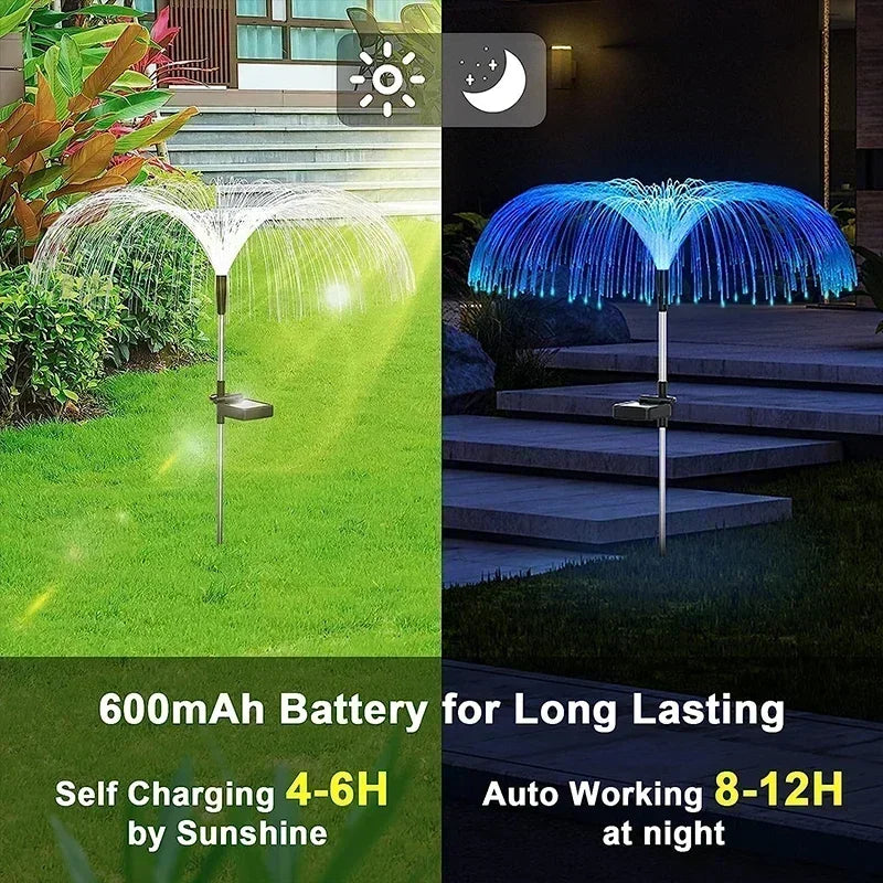 Solar Fiber Optic Jellyfish Garden Lights