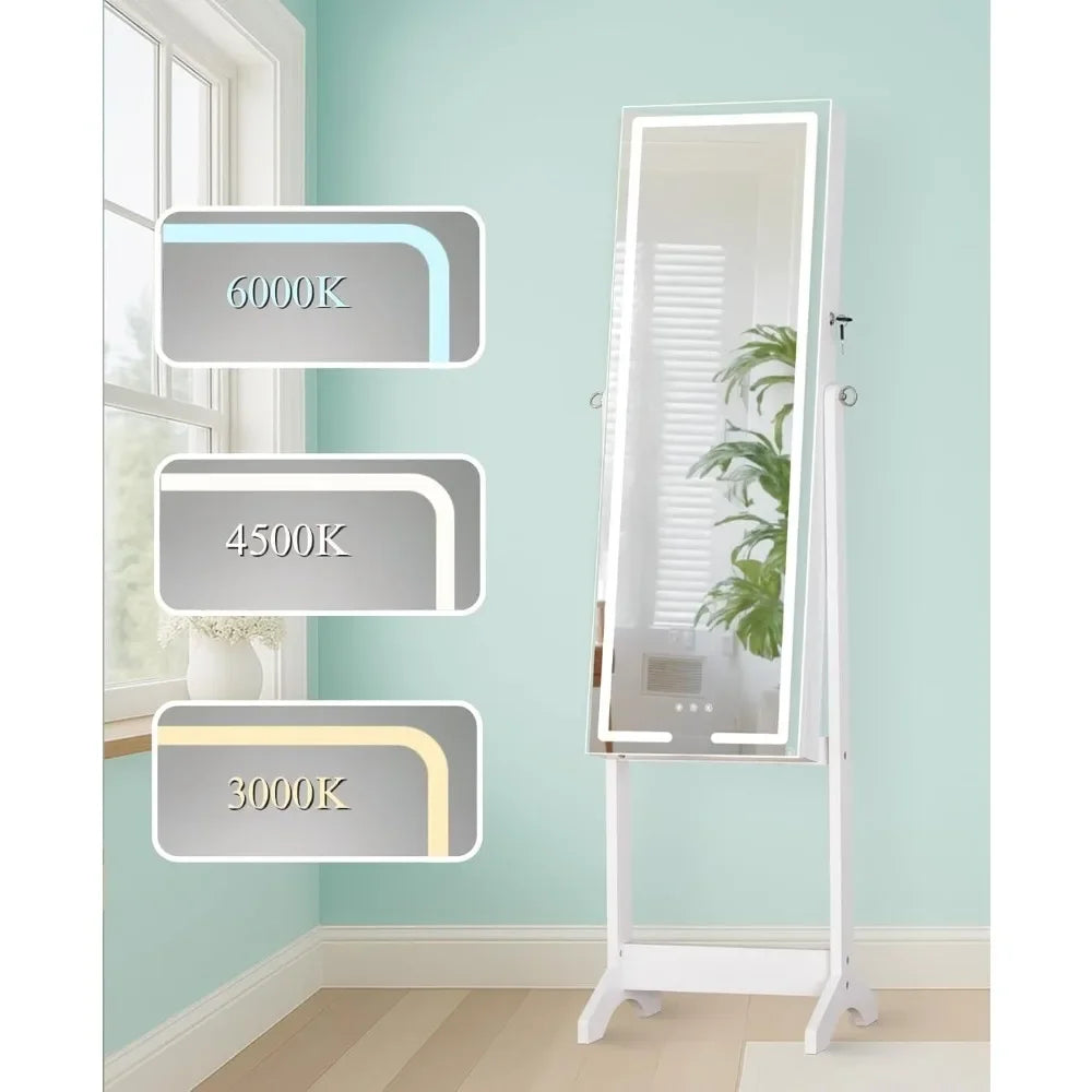 LED Mirror Jewelry Cabinet
