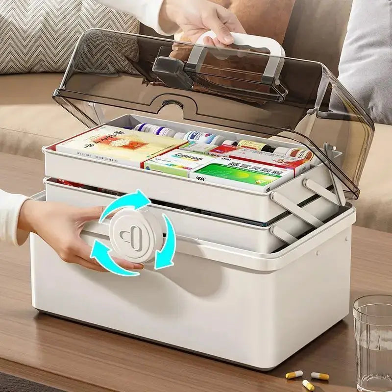White Multi-Layer Medicine Box