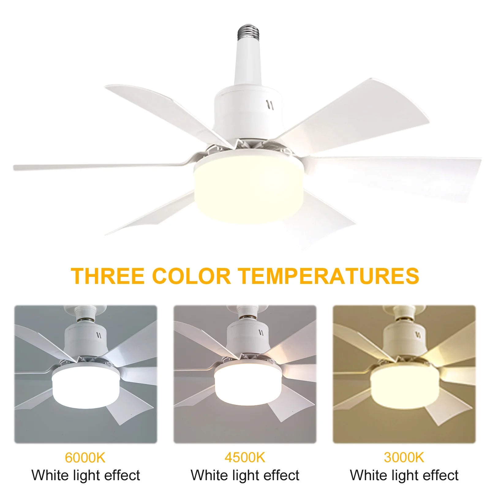 Screw-in Ceiling Fan with Light