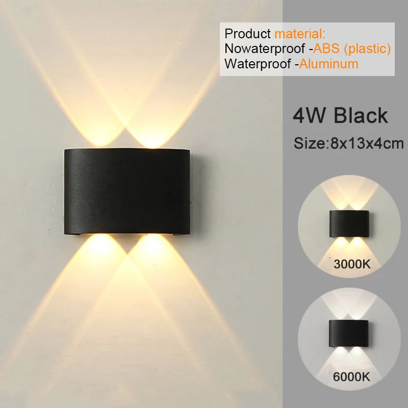 LED Wall Sconce – Modern Indoor & Outdoor Up/Down Wall Mount Light for Living Room