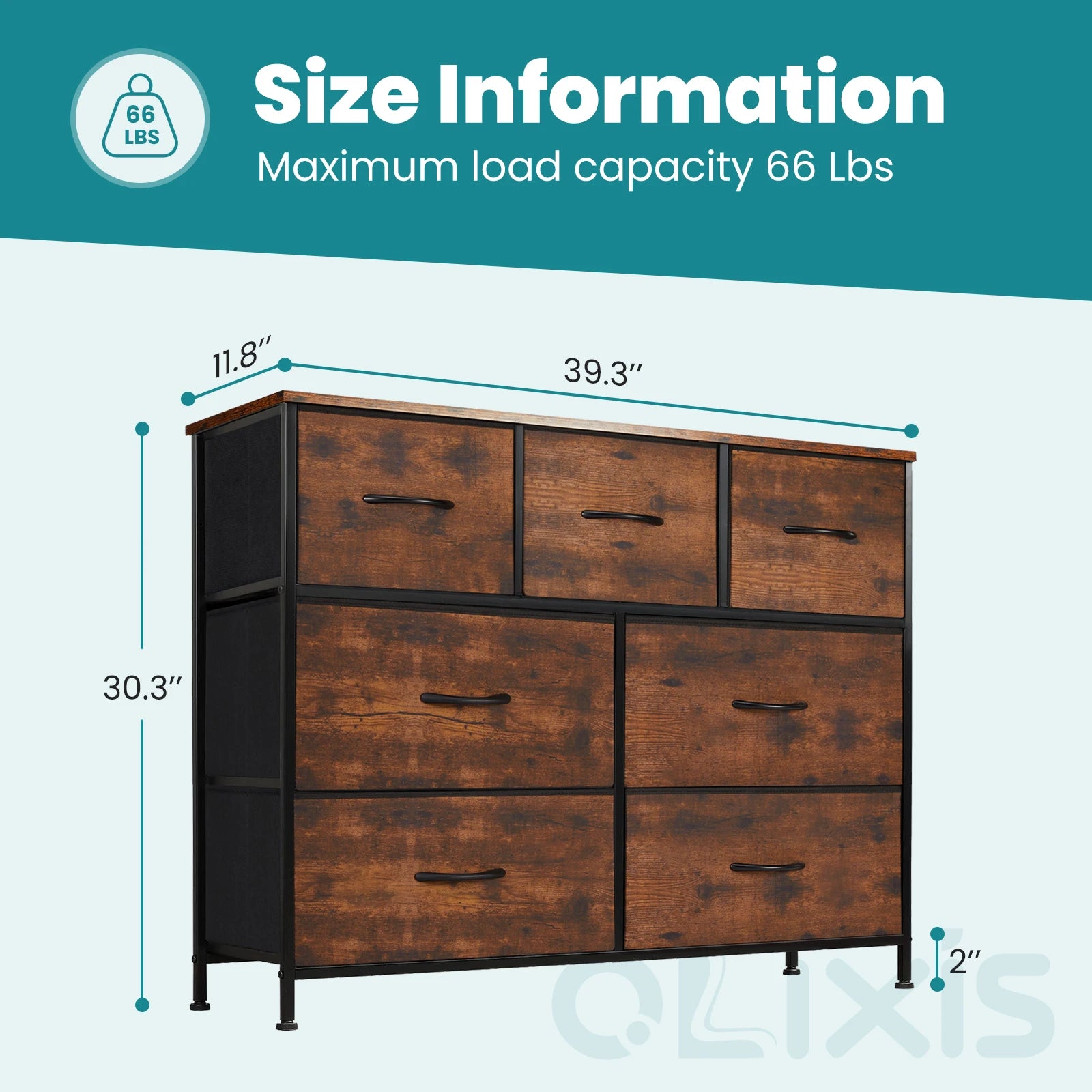 JHK 7-Drawer Fabric Bedroom Organizer