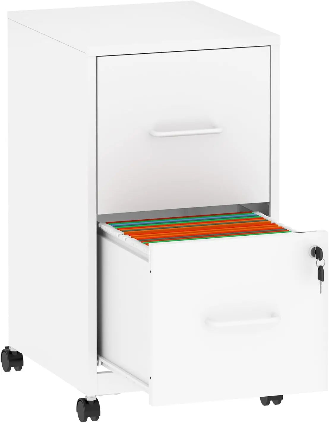 Mobile 2-Drawer File Cabinet with Lock