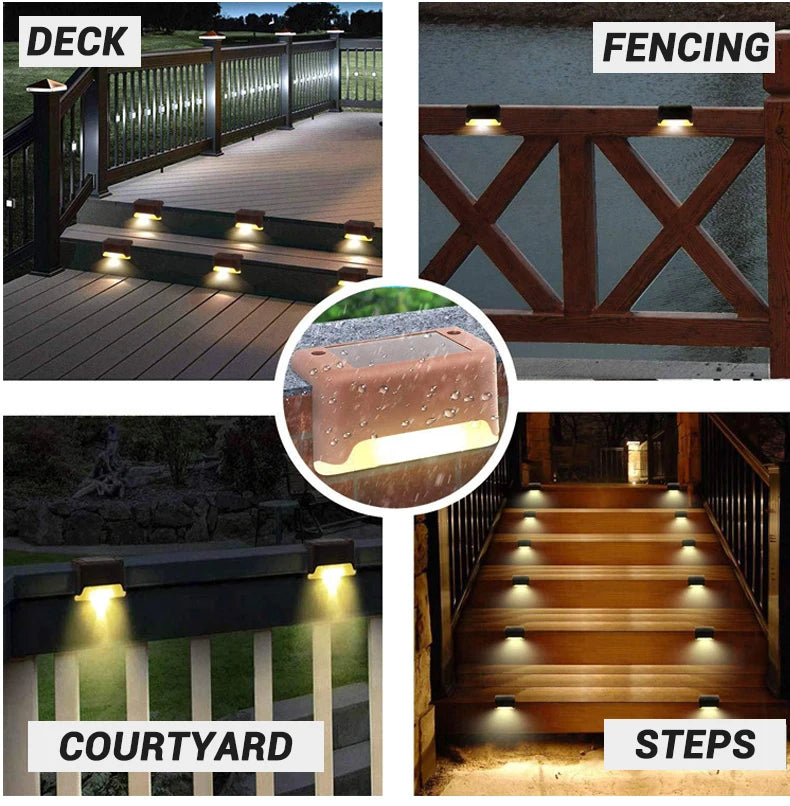 Waterproof Outdoor Garden, Deck & Patio Stairs Lamp