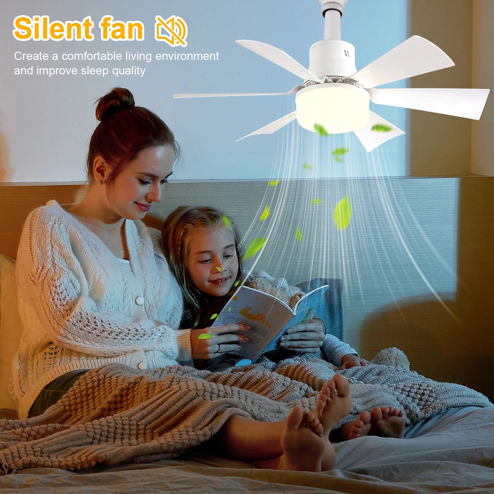 Screw-in Ceiling Fan with Light