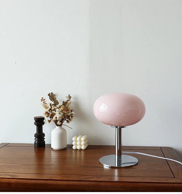 Macaron Glass Table Lamp – Trichromatic Dimming Night Light
