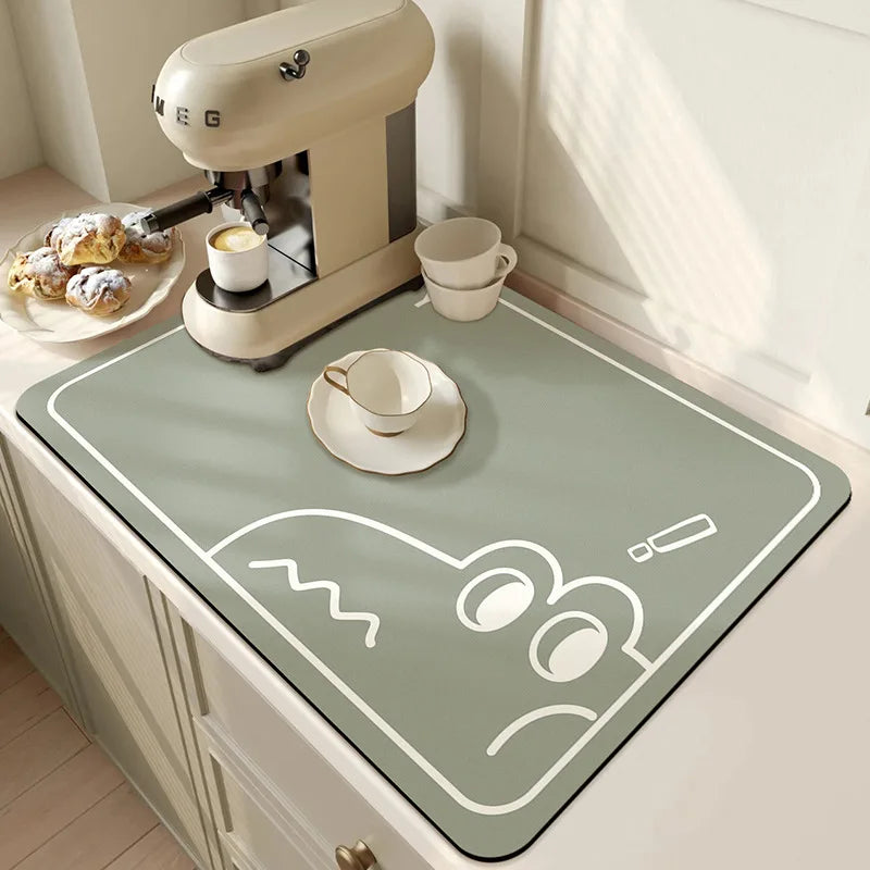 Large Super Absorbent Kitchen Mat – Quick Dry Dish & Faucet Draining Pad