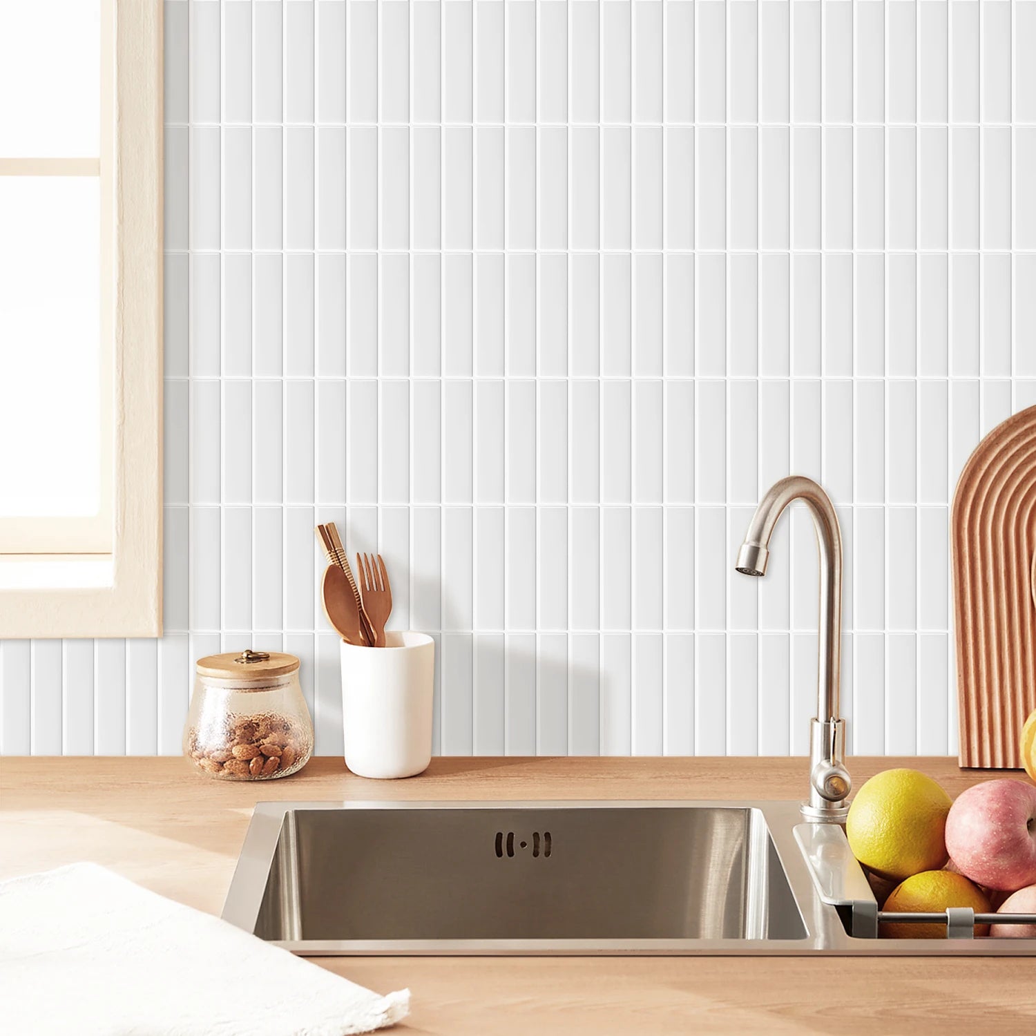 10 PCS Waterproof & Anti-Oil Peel-and-Stick Wall Tiles