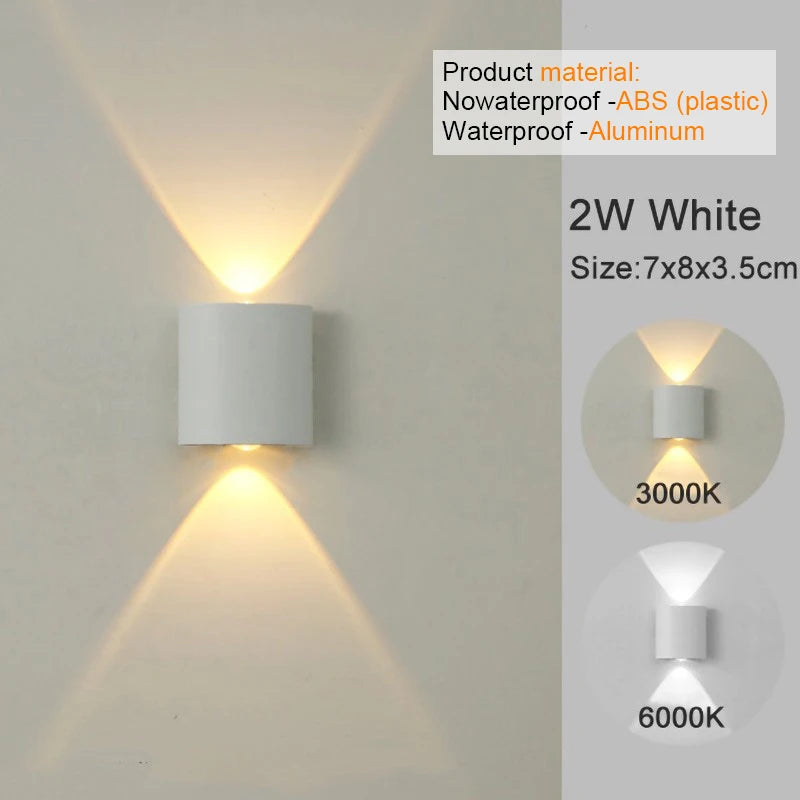 LED Wall Sconce – Modern Indoor & Outdoor Up/Down Wall Mount Light for Living Room