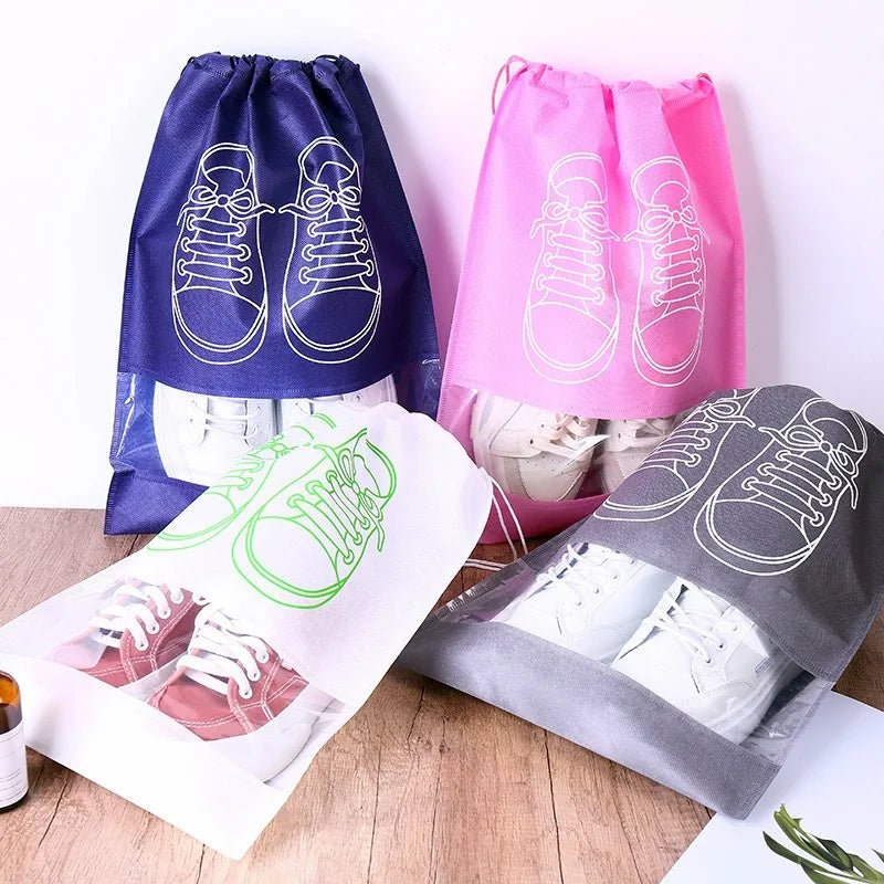 Shoes Storage Bags – Waterproof Non-Woven Closet & Travel Organizer