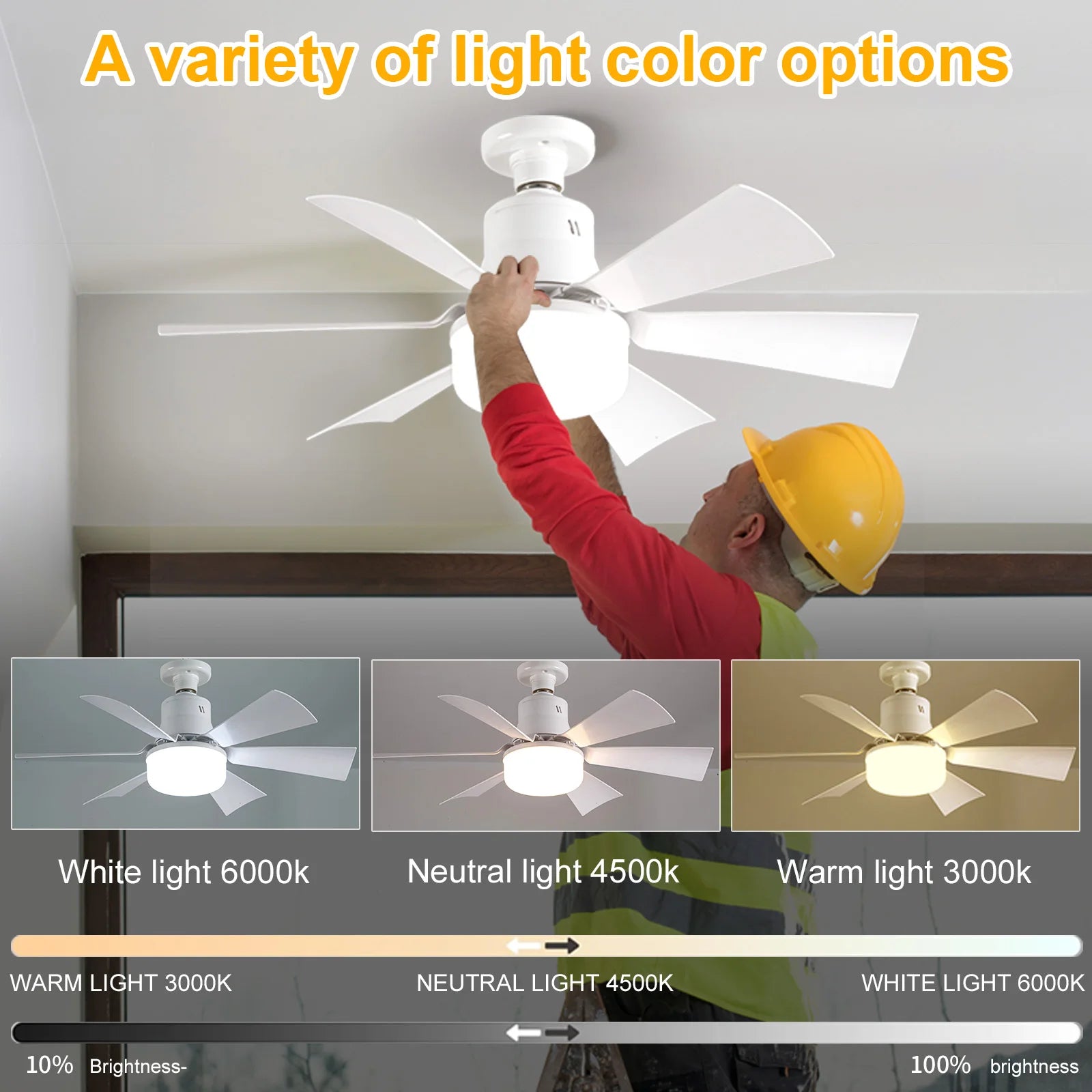 Screw-in Ceiling Fan with Light