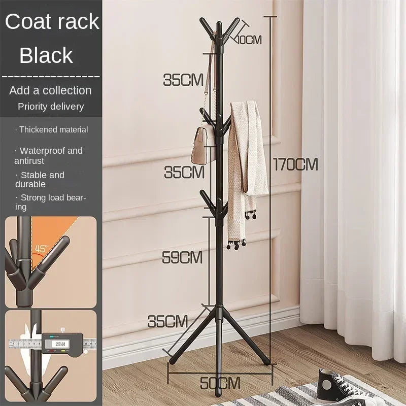 Vertical Tree-Branch Clothes & Hats Rack