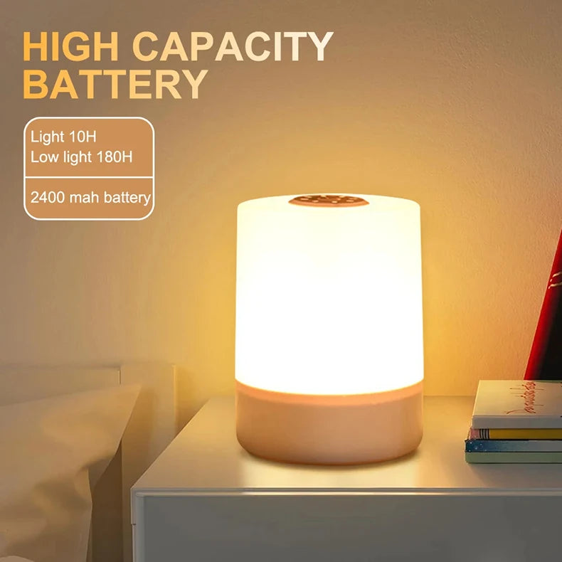 Touch Night Lamp – 3-Mode Dimmable USB Charging Bedside Lamp