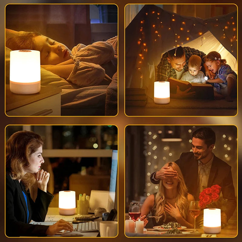 Touch Night Lamp – 3-Mode Dimmable USB Charging Bedside Lamp