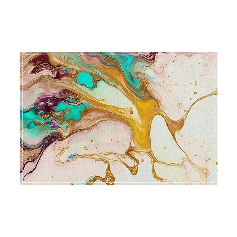 Marble Pattern Linen Placemats