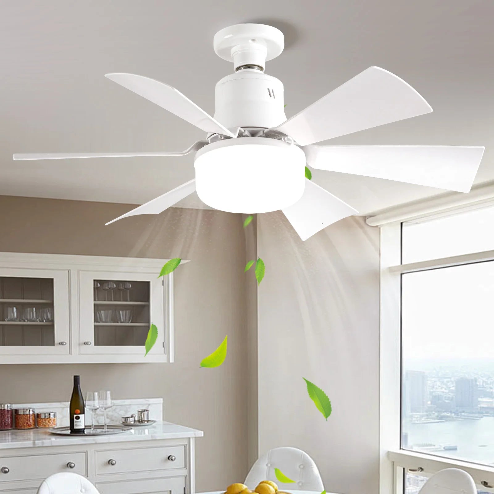 Screw-in Ceiling Fan with Light