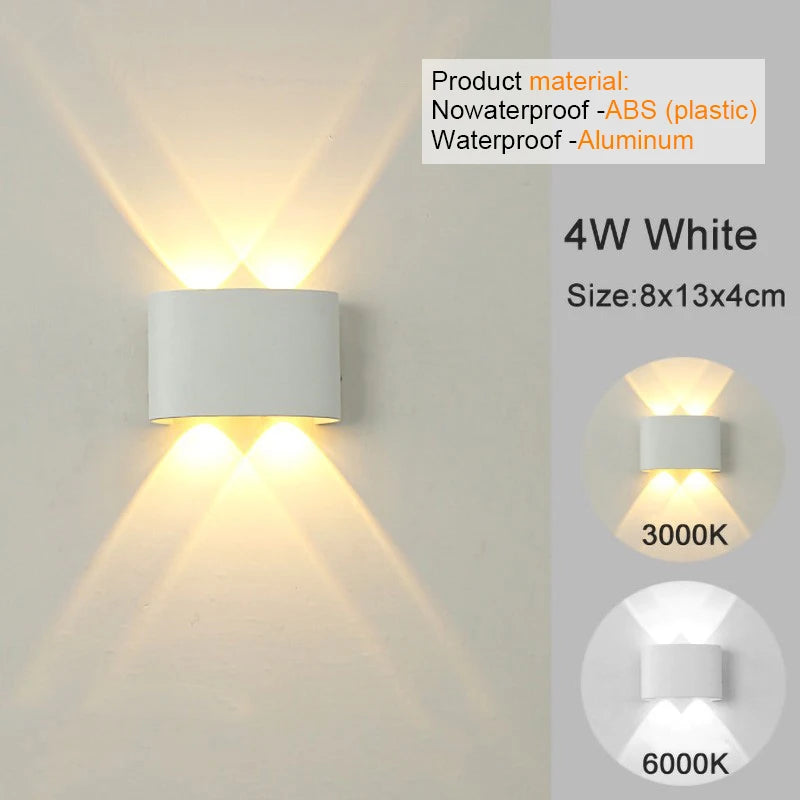 LED Wall Sconce – Modern Indoor & Outdoor Up/Down Wall Mount Light for Living Room