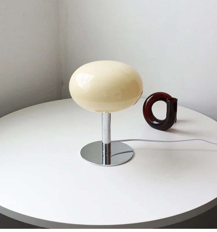 Macaron Glass Table Lamp – Trichromatic Dimming Night Light