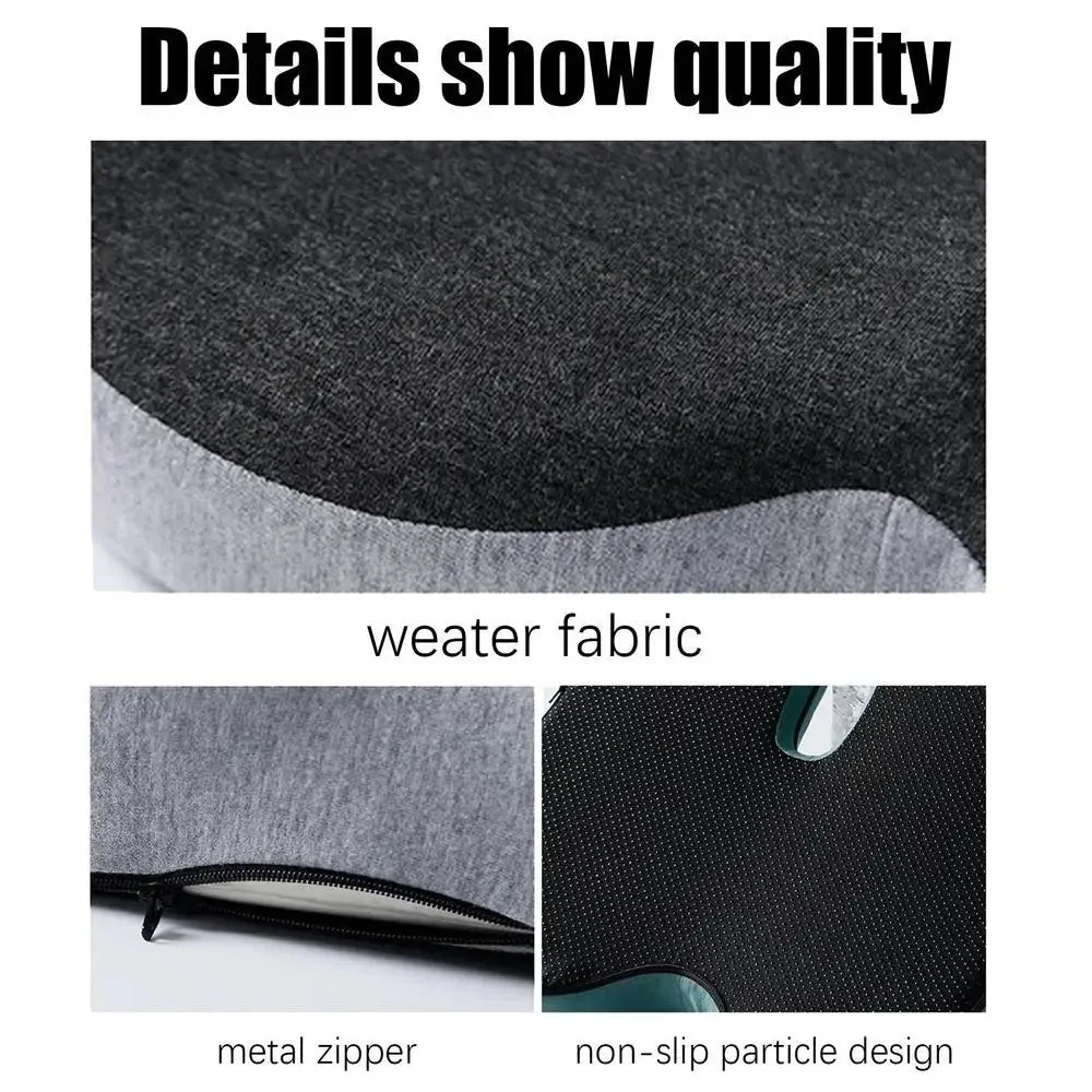 Memory Foam Backrest Cushion – Non-Slip Car Seat Support for Drivers